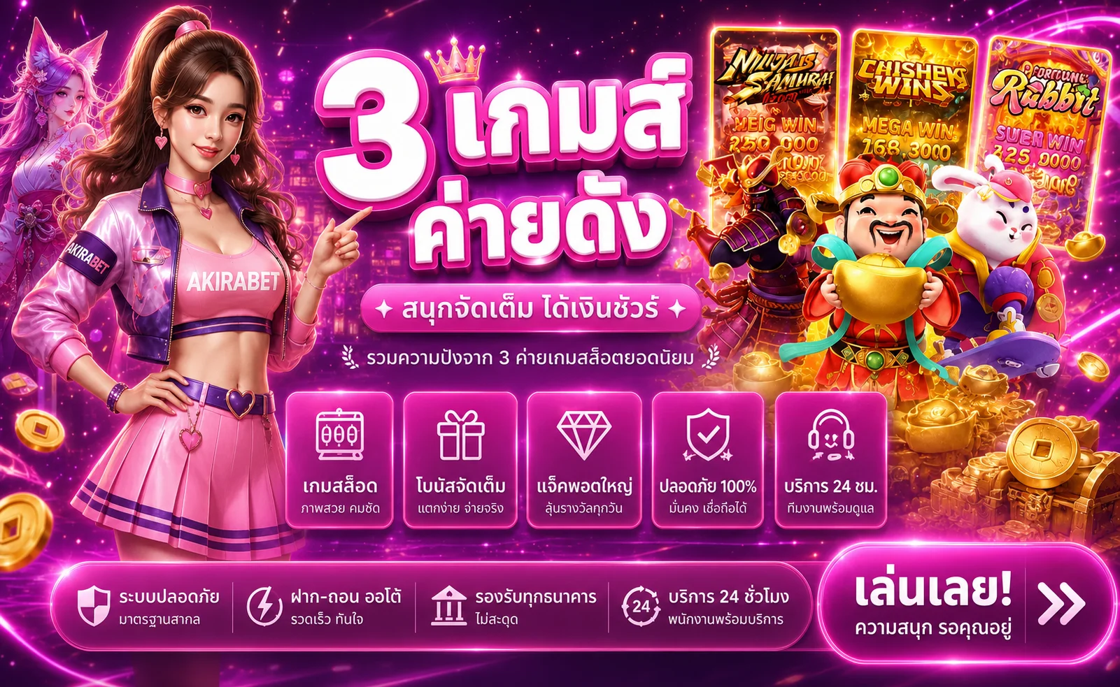 ภาพรวมสล็อตออนไลน์ AKIRABET และเกมจากค่ายชั้นนำ