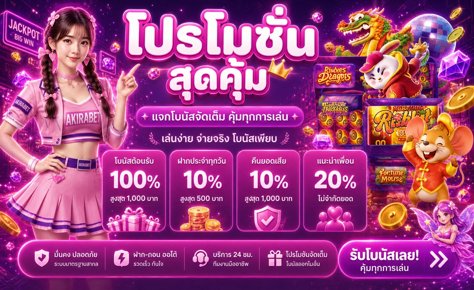 แบนเนอร์ AKIRABET ทางเข้าเว็บหลักโทนนีออน